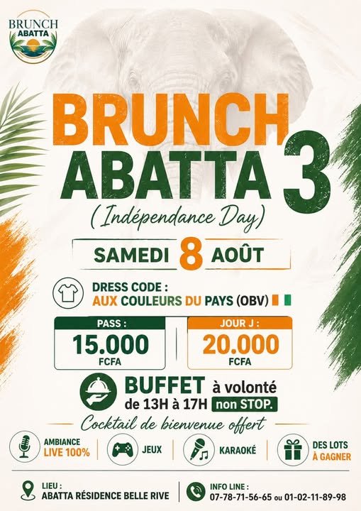 🇨🇮✨ BRUNCH ABATTA 3 – SPÉCIAL FÊTE DE L’INDÉPENDANCE ✨🇨🇮