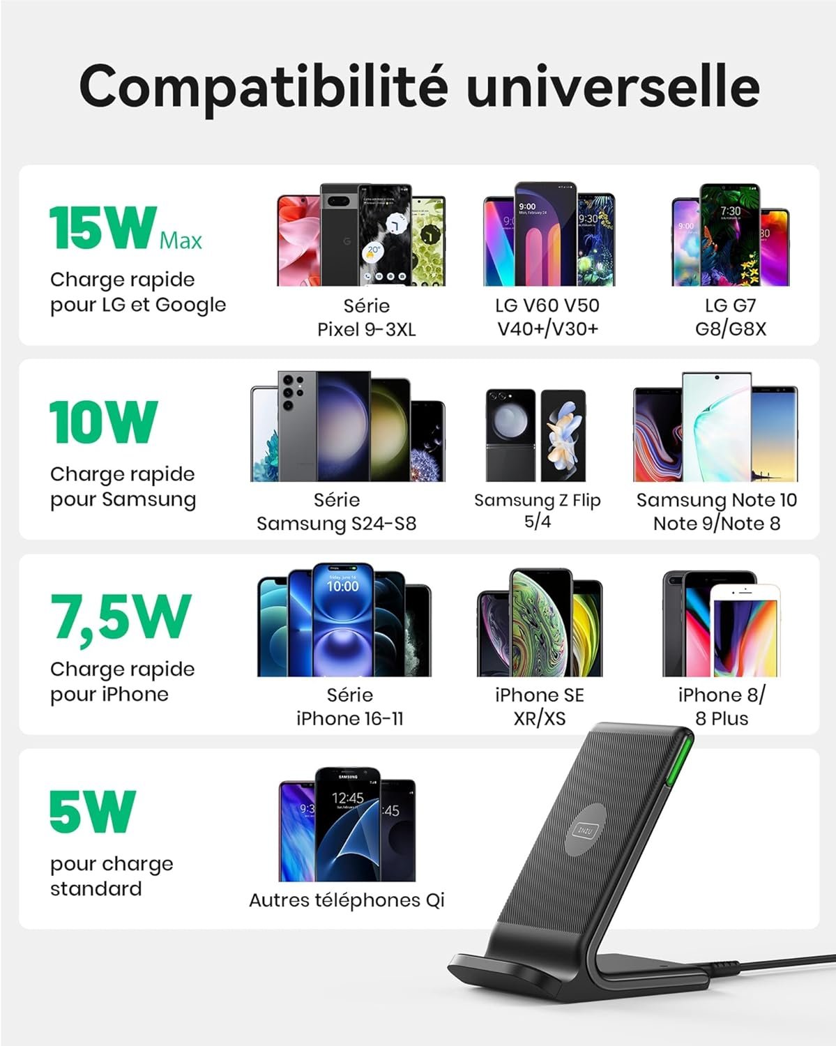 INIU Chargeur Induction Stand