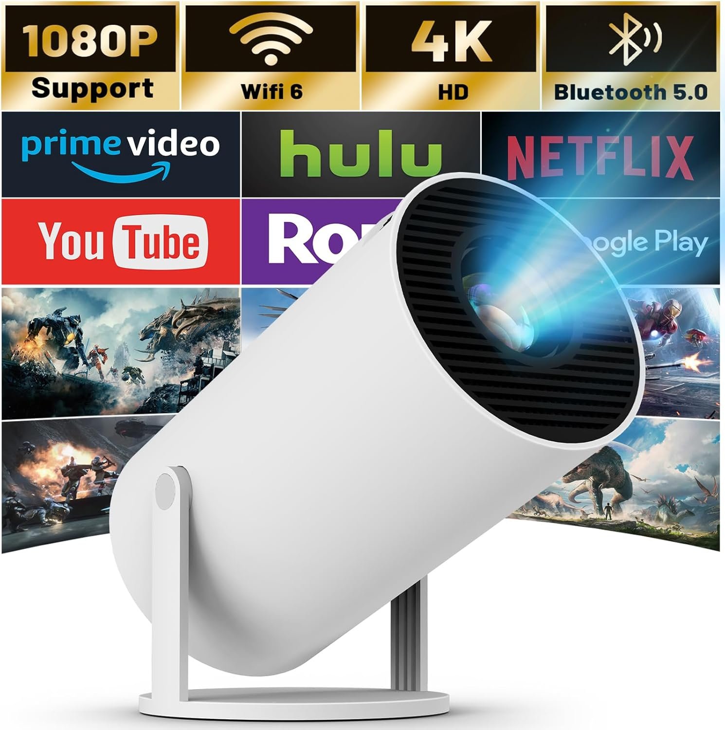 Mini Projecteur 4K Supportée